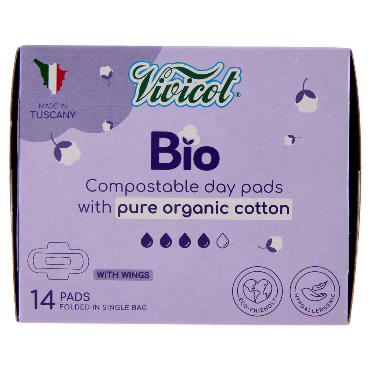 Assorbenti giorno in cotone bio con ali ripiegati compostabili 14 pz - Immagine 11
