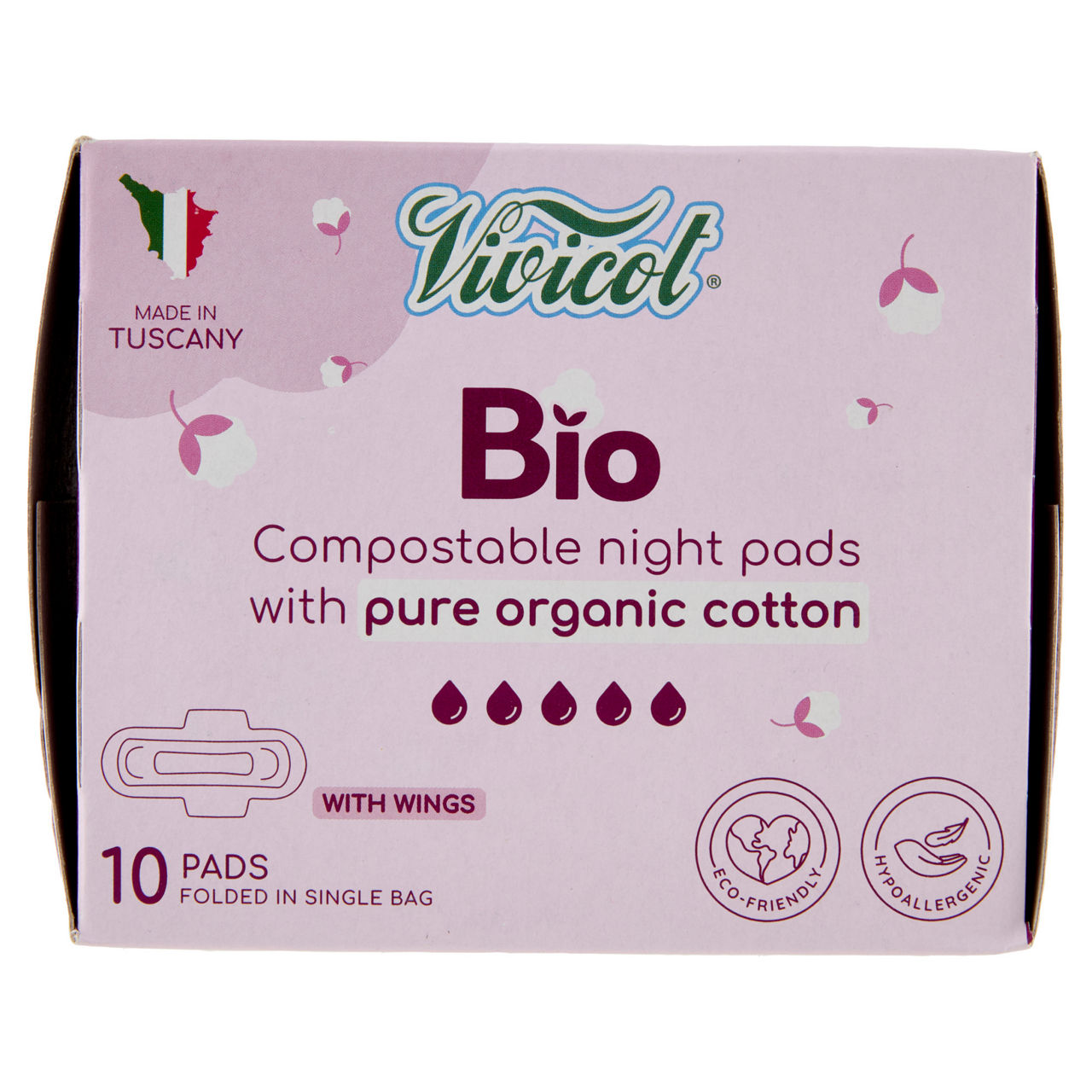 Assorbenti notte in cotone bio con ali ripiegati compostabili 10 pz - Immagine 31