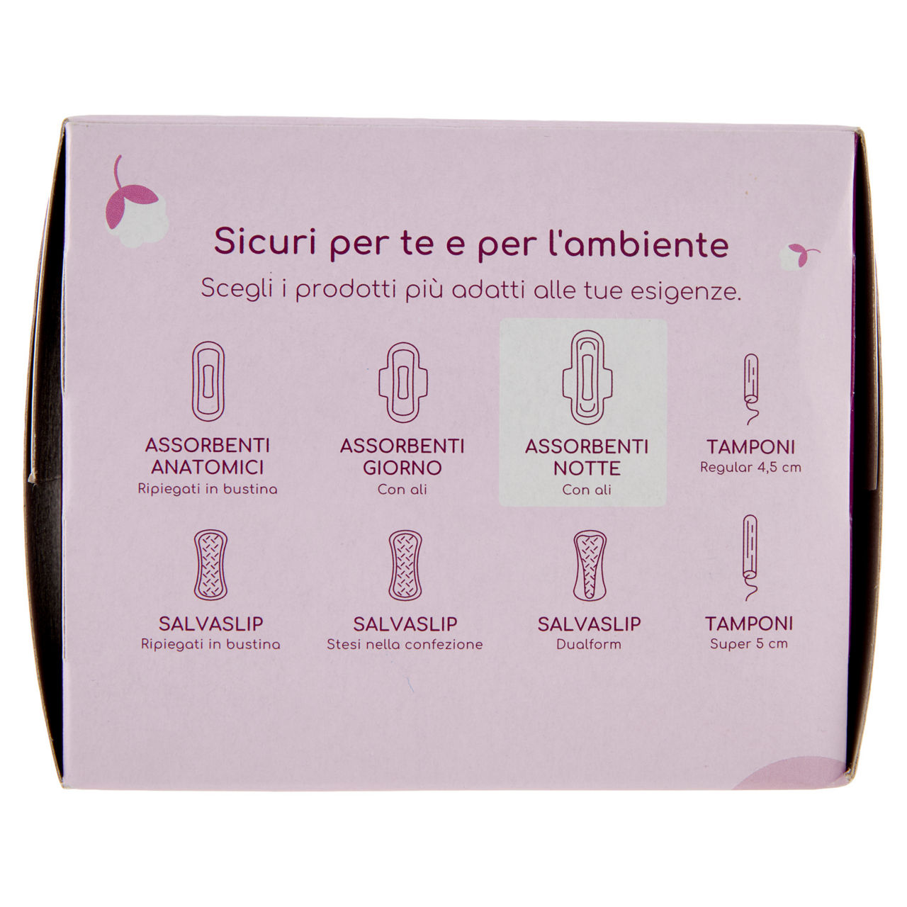 Assorbenti notte in cotone bio con ali ripiegati compostabili 10 pz - Immagine 21