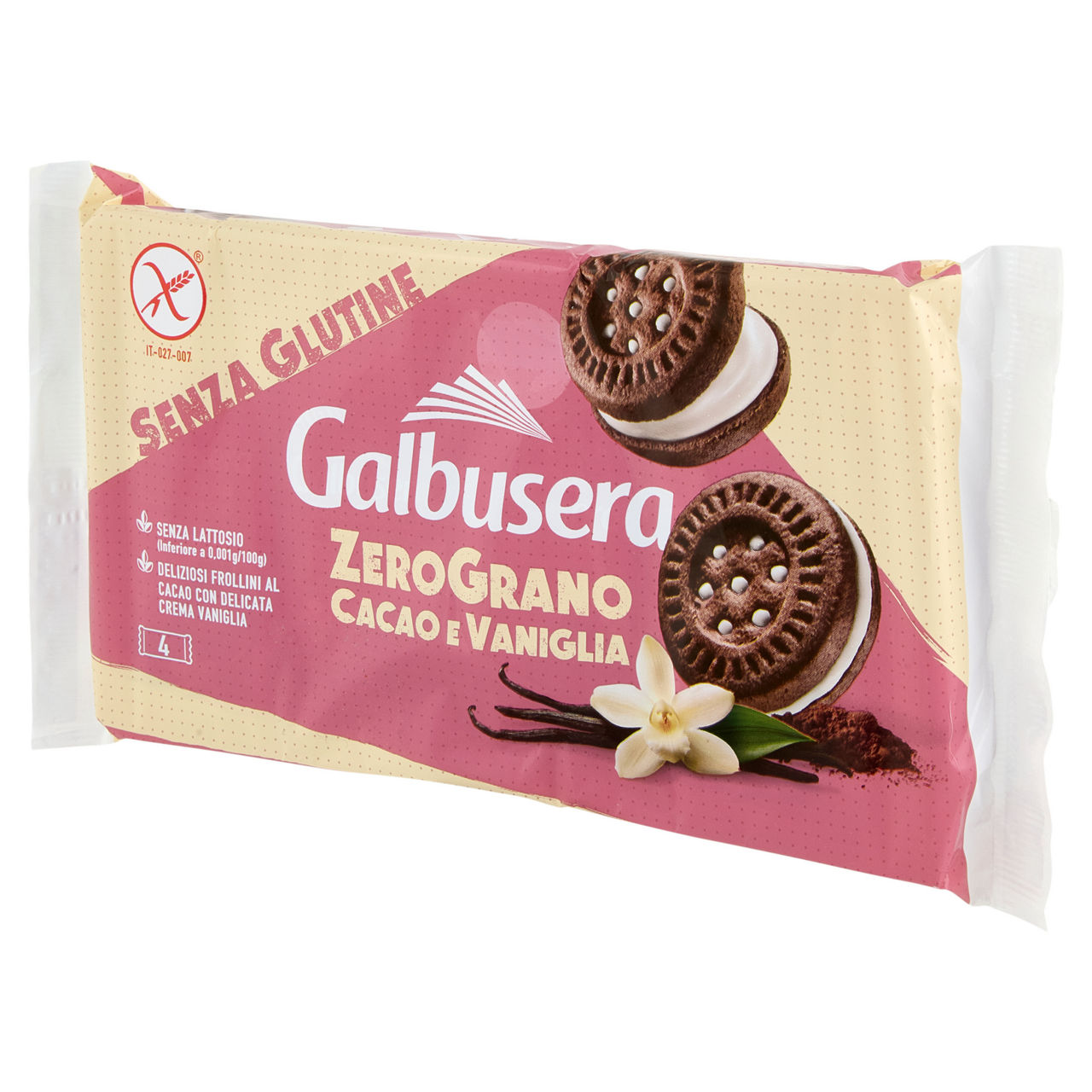 Biscotti frollini al cacao farciti con crema vaniglia senza glutine 160 gr - Immagine 11