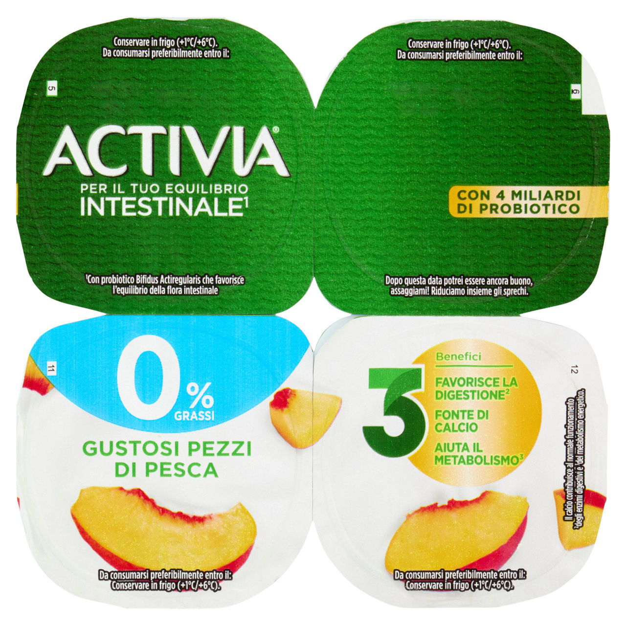 Yogurt 0 alla pesca 4 pz da 125 gr - Immagine 01