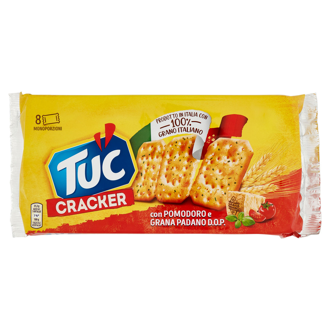 Crackers con pomodoro e Grana Padano DOP cotti al forno 8 monoporzioni 250 gr - Immagine 01