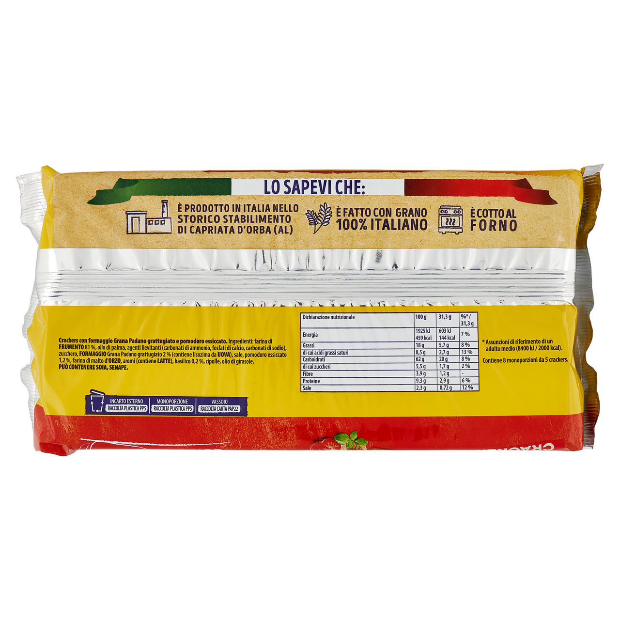 Crackers con pomodoro e Grana Padano DOP cotti al forno 8 monoporzioni 250 gr - Immagine 51