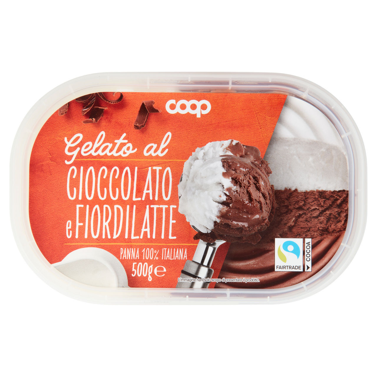 Gelato al cioccolato e fiordilatte 500 gr