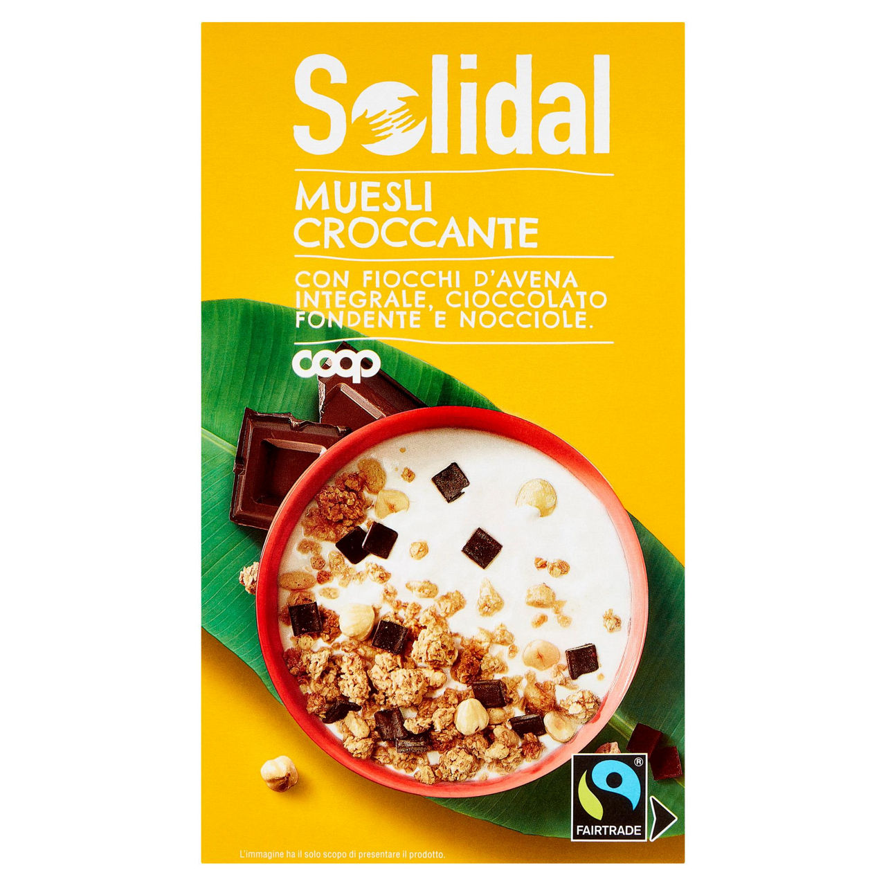 Muesli croccante con fiocchi d'avena cioccolato fondente e nocciole 375 gr