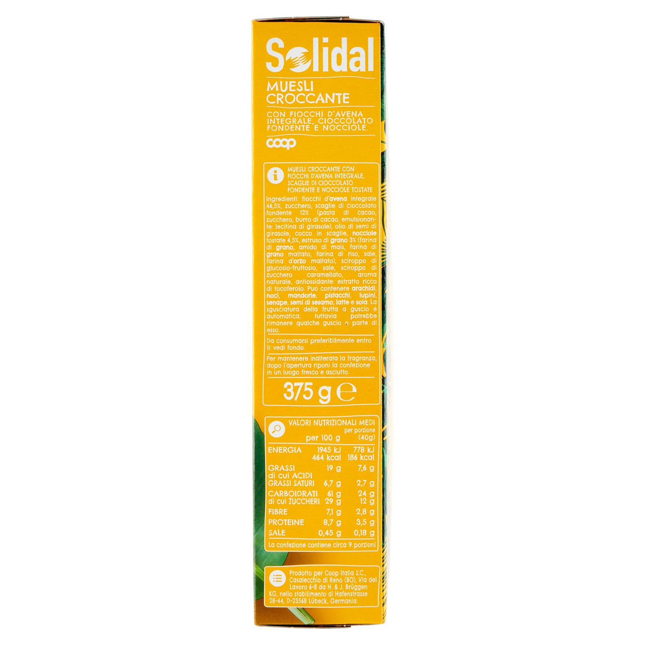 Muesli croccante con fiocchi d'avena cioccolato fondente e nocciole 375 gr - Immagine 11