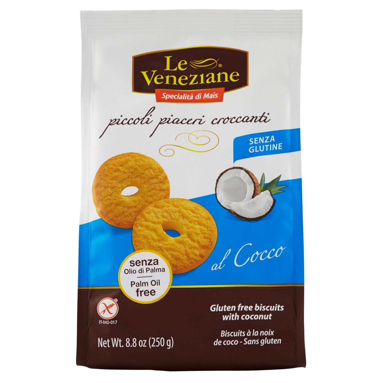 Biscotti al cocco senza glutine 250 gr - Immagine 01