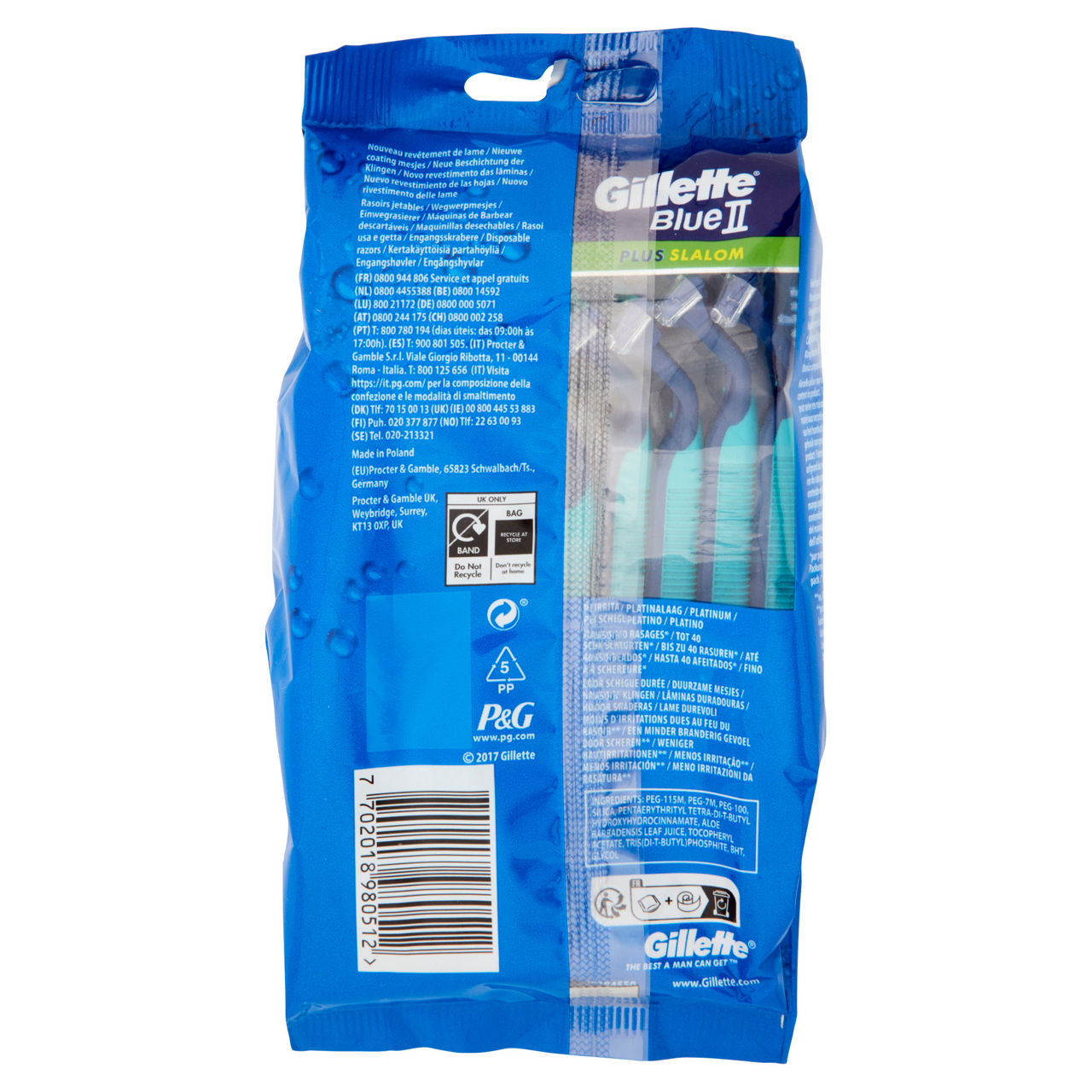 Rasoio gillette blue ii slalom plus usa&getta blister pezzi 8 - Immagine 41