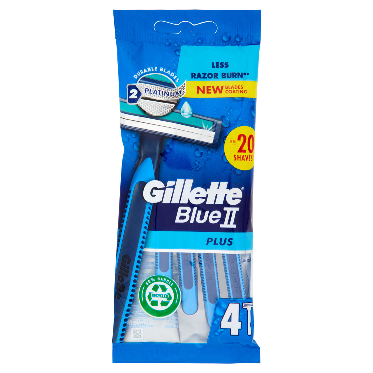 Rasoio gillette blue ii plus blister 4pz - Immagine 01