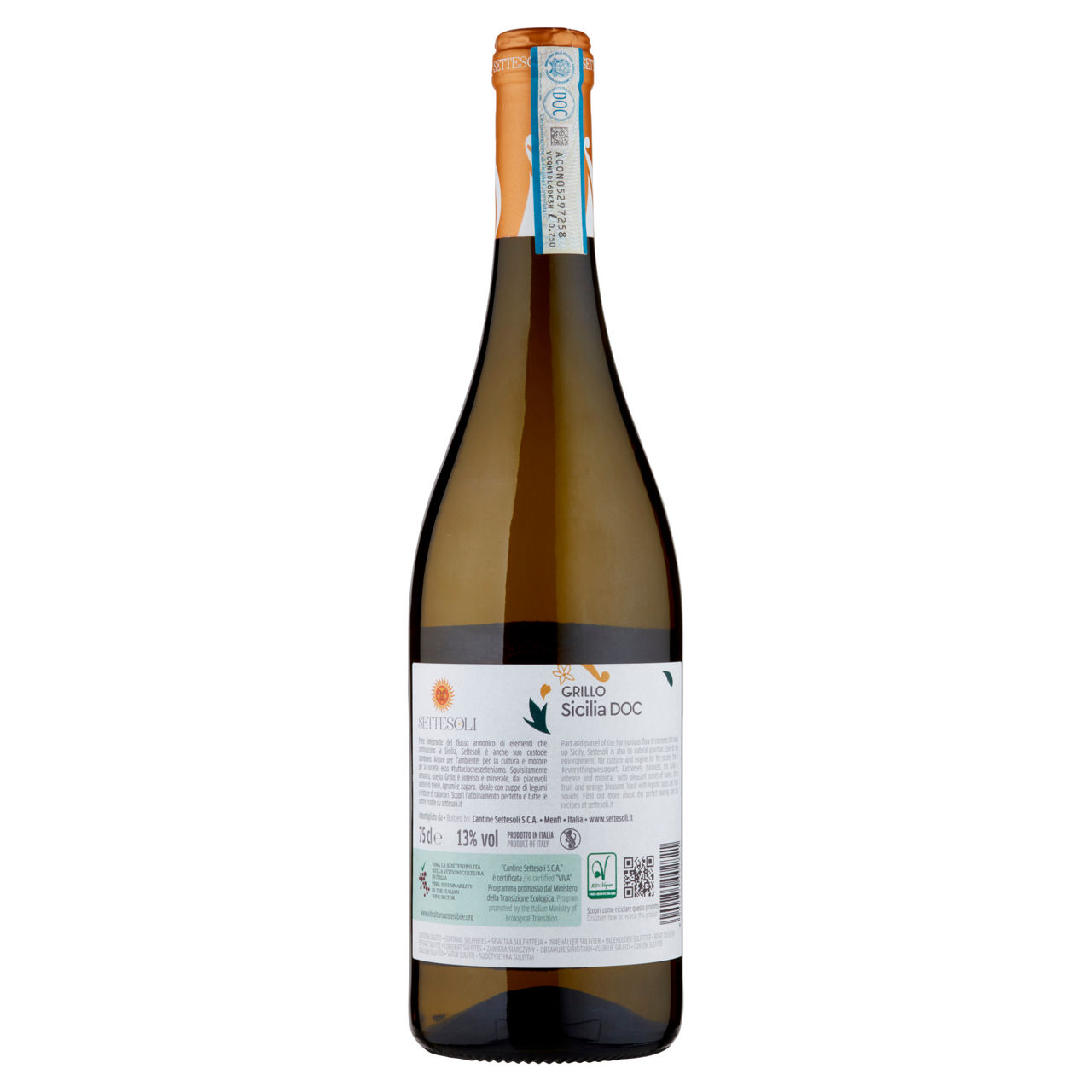 Vino bianco grillo sicilia DOC 750 ml - Immagine 21