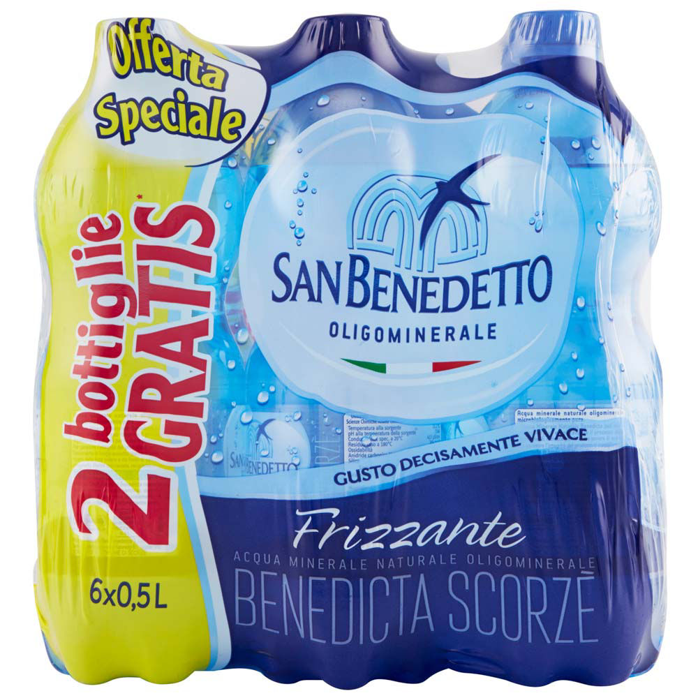 Acqua minerale frizzante 500 ml x 4 + 2 pz omaggio - Immagine 21
