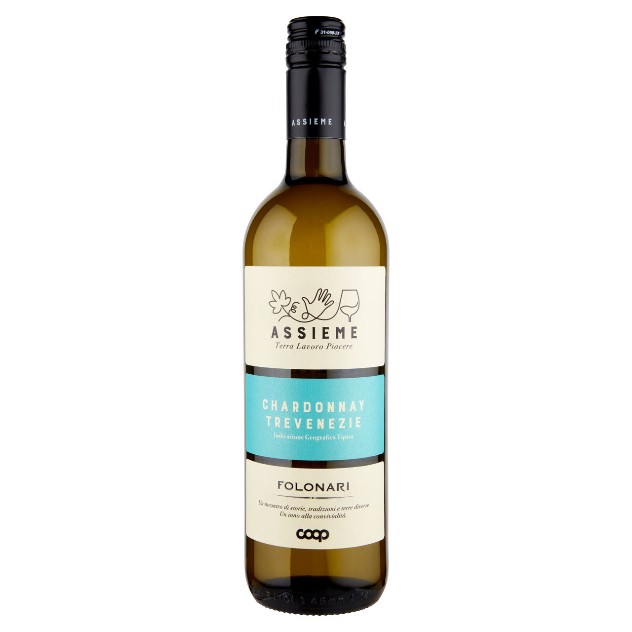 Vino bianco Chardonnay Trevenezie IGT 750 ml - Immagine 01