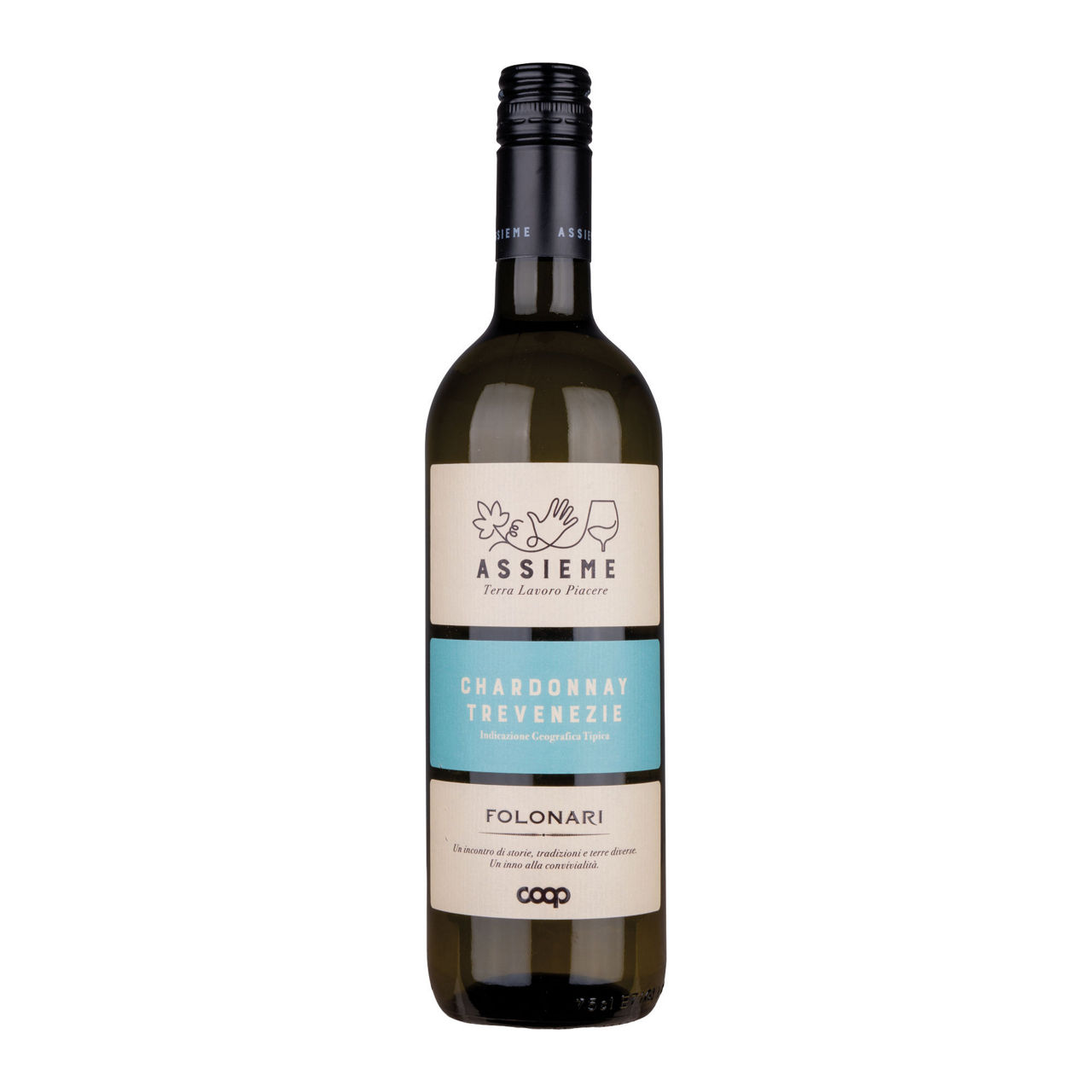 Vino bianco Chardonnay Trevenezie IGT 750 ml - Immagine 01