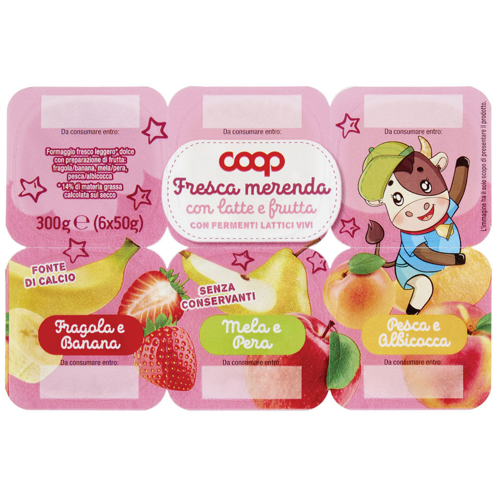 Formaggino alla frutta 6 pz da 50 gr - Immagine 01