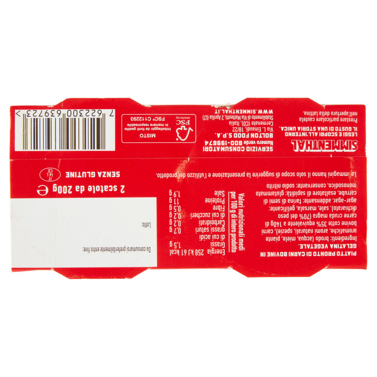 Manzo simmenthal lesso sc. apert. strappo gr. 200x2 - Immagine 21