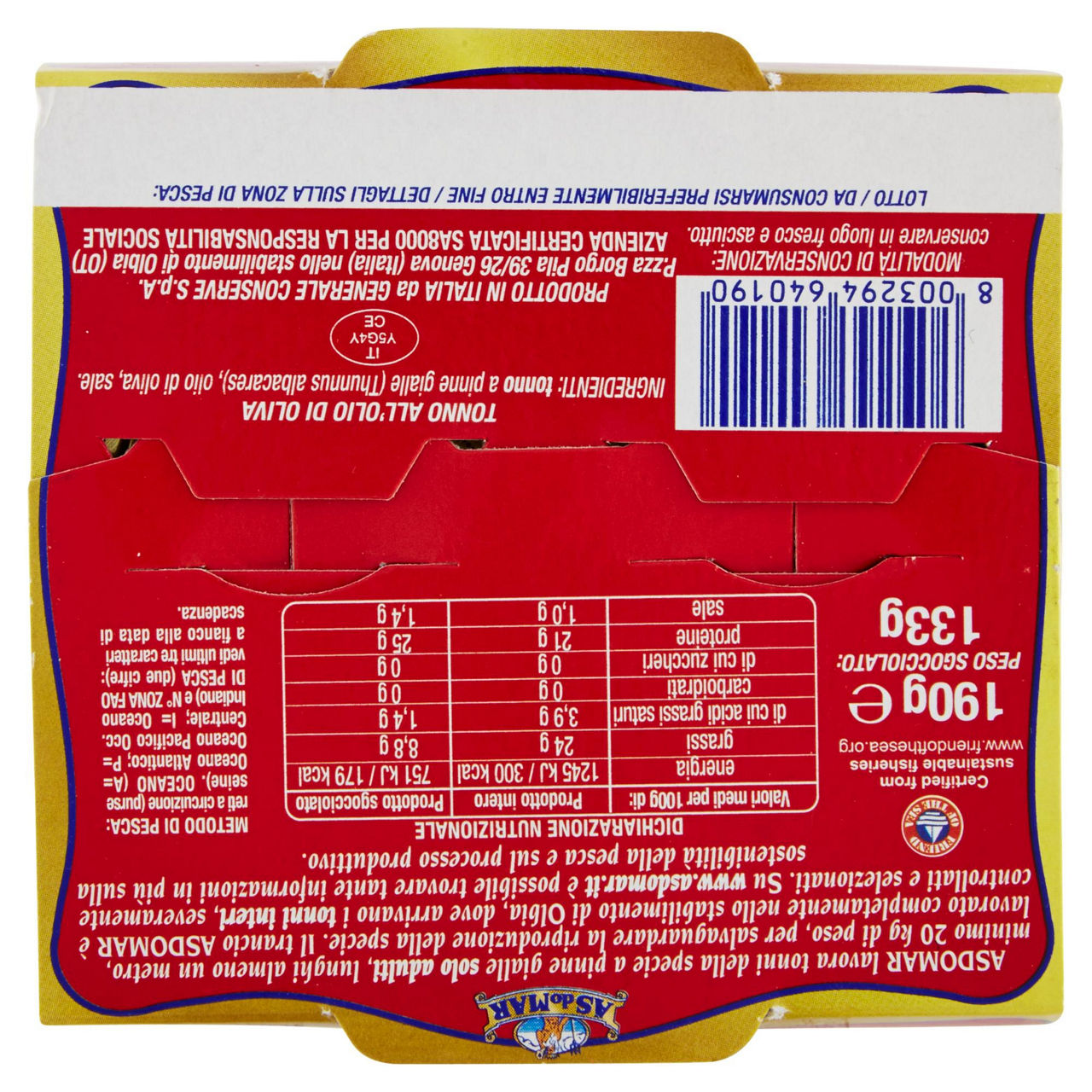 Tonno trancio intero all'olio d'oliva 190 gr - Immagine 31