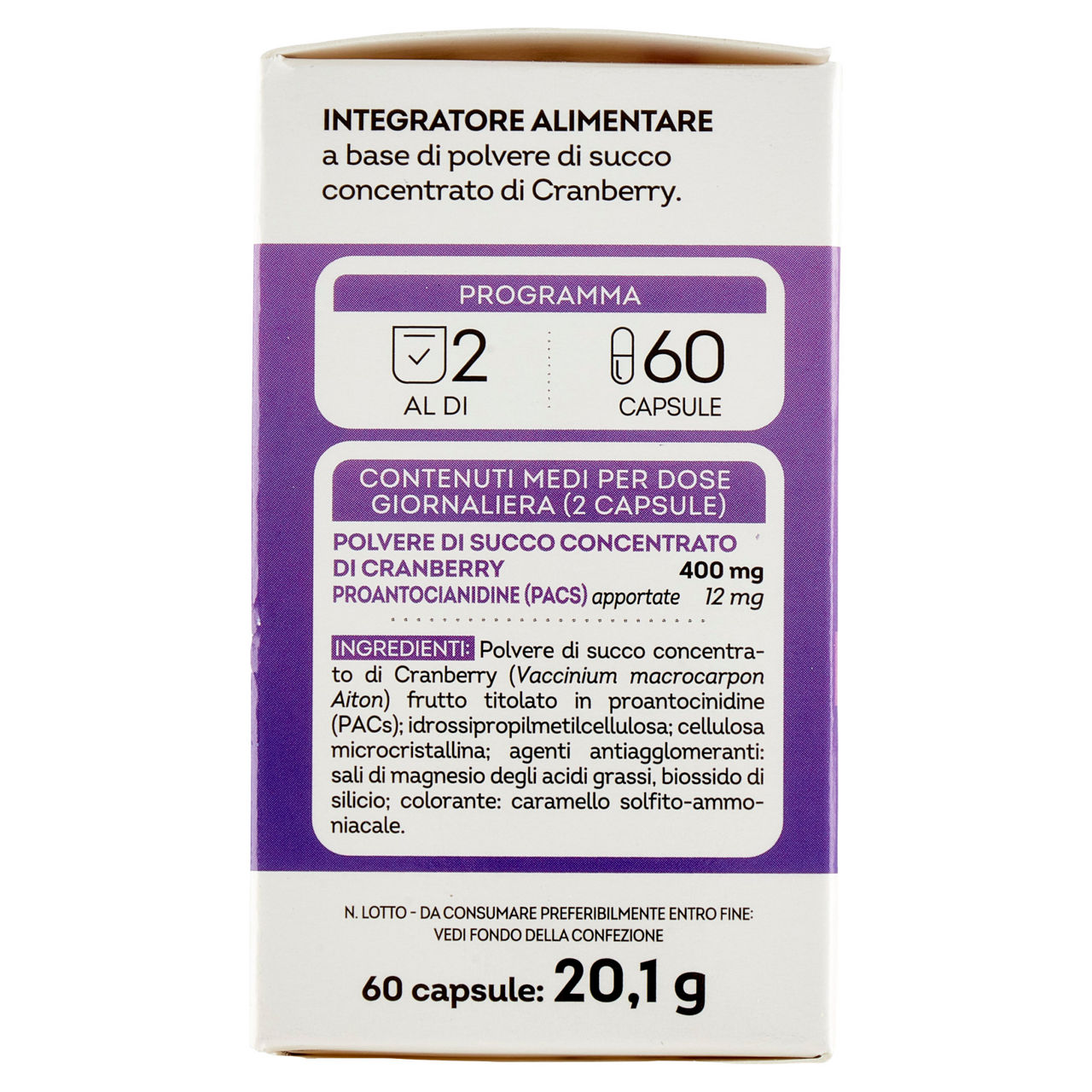 Integratore alimentare Cranberry 60 capsule - Immagine 11