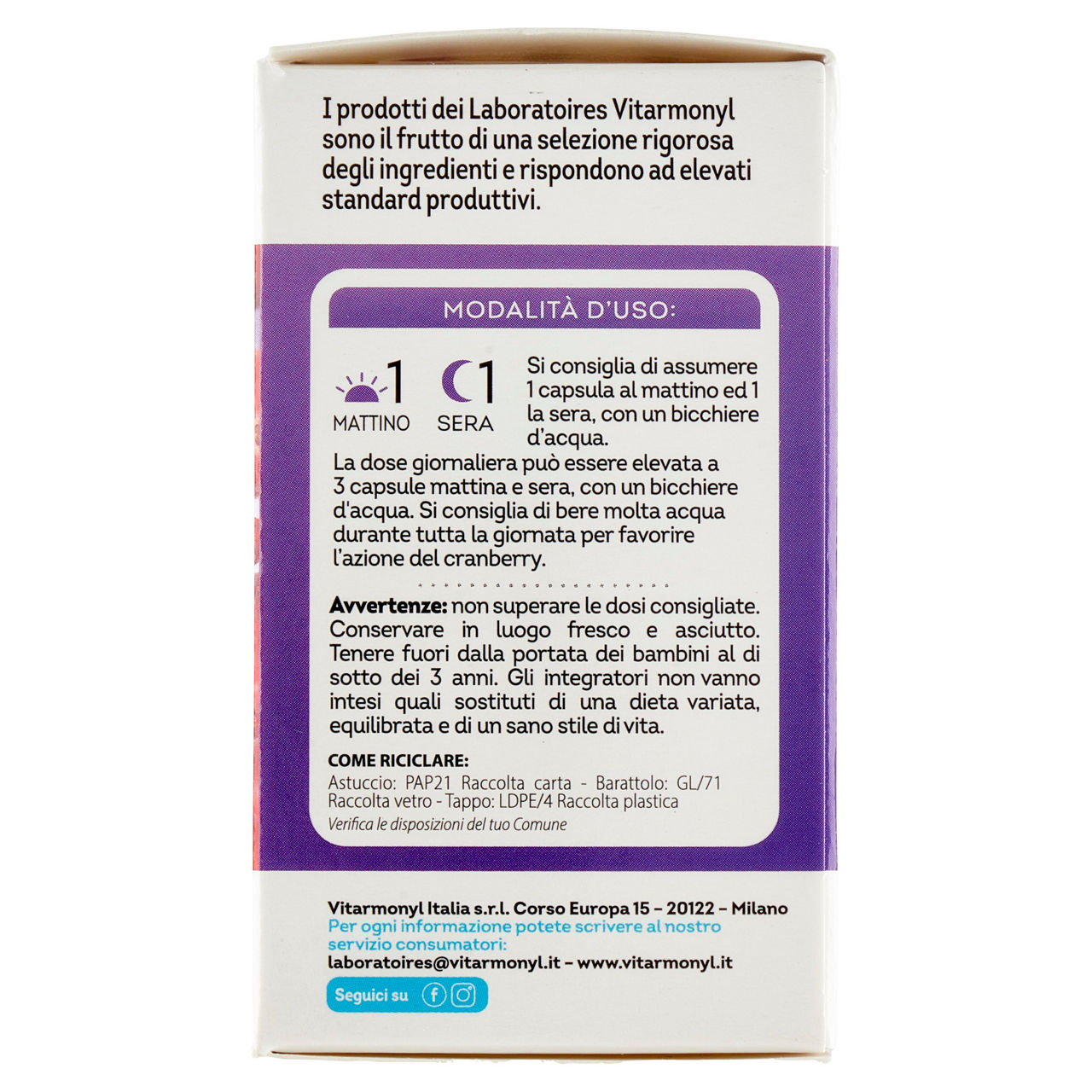 Integratore alimentare Cranberry 60 capsule - Immagine 21
