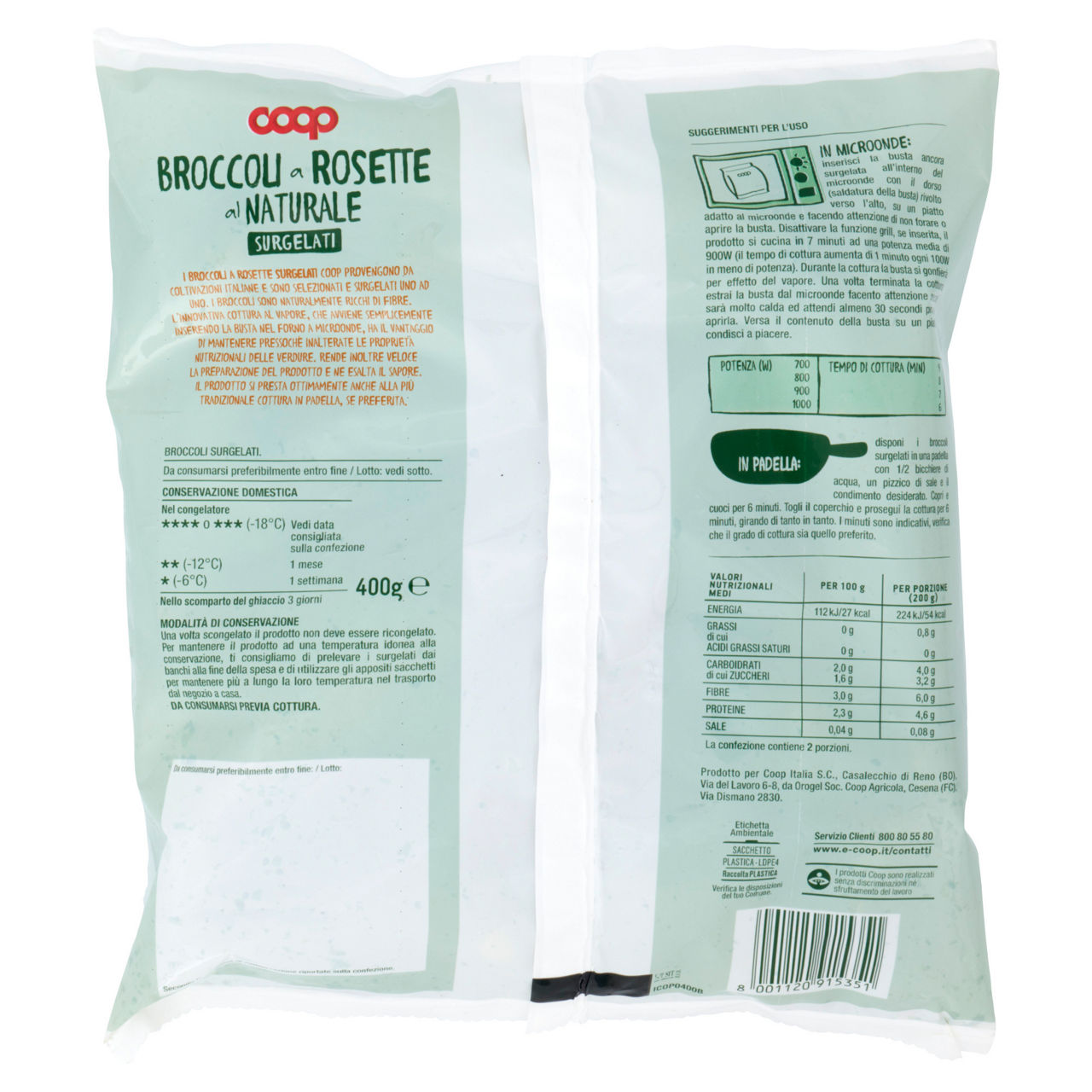 Broccoli a rosette al naturale surgelati 400 gr - Immagine 41