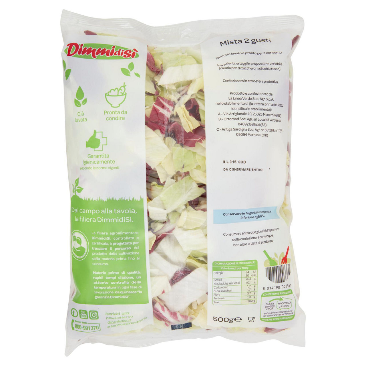 Insalata pan di zucchero e radicchio rosso 500 gr - Immagine 21