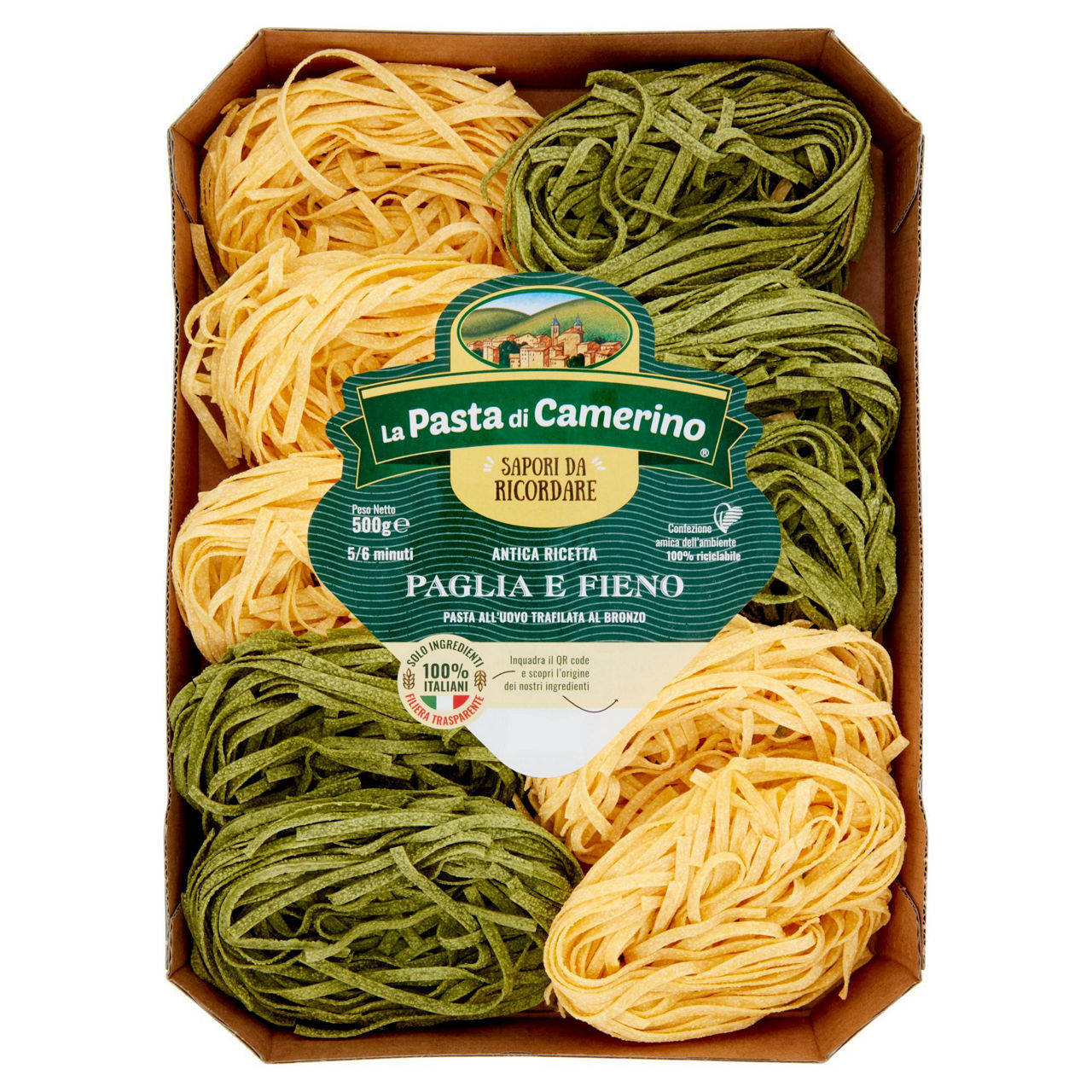 Paglia e fieno pasta all'uovo 500 gr - Immagine 01