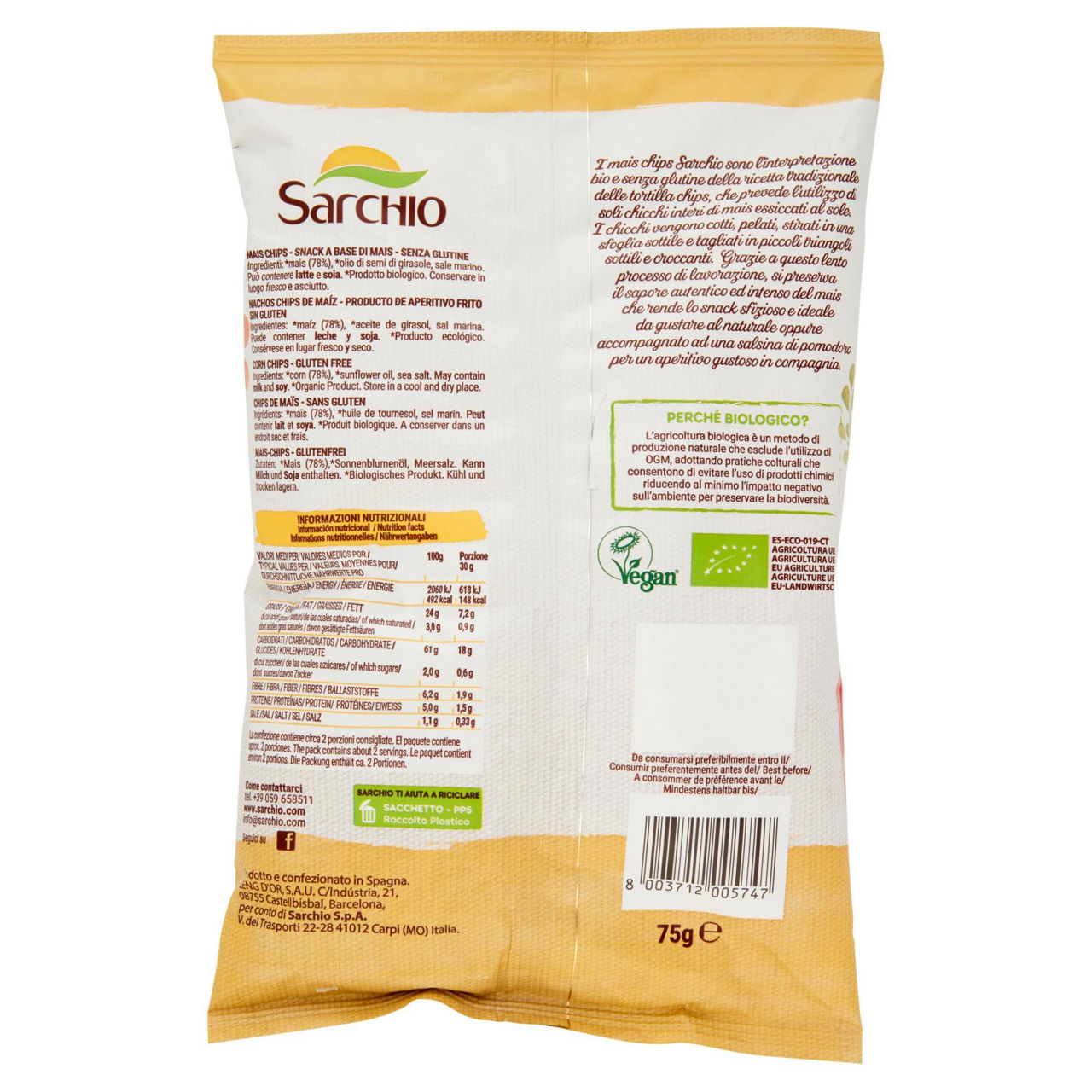 Chips di mais bio 75 gr - Immagine 11
