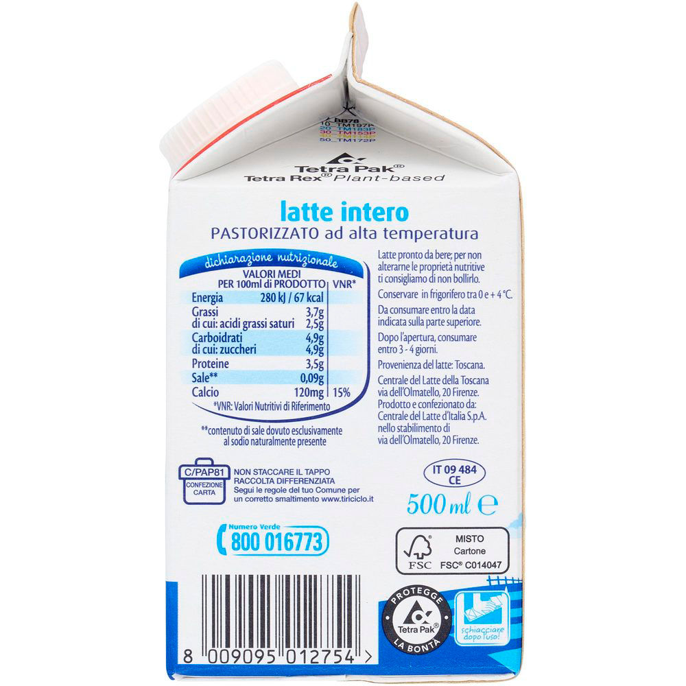 Latte fresco di alta qualità intero 500 ml - Immagine 81