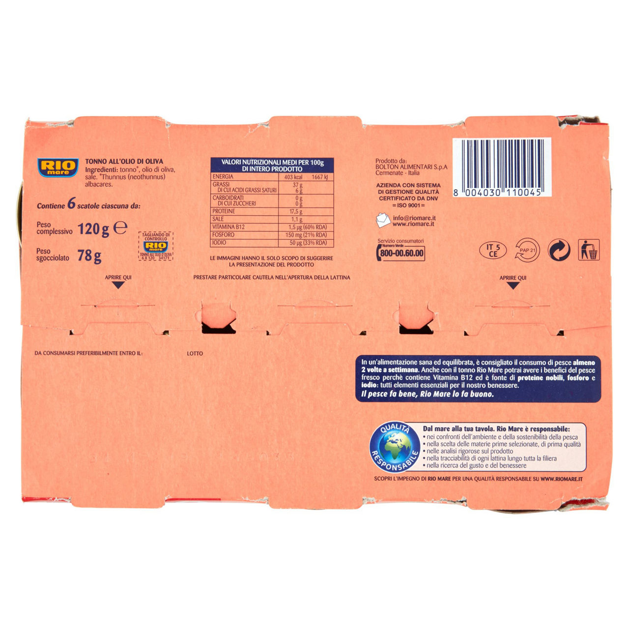 Tonno all'olio di oliva 6 pz x 120 gr - Immagine 11
