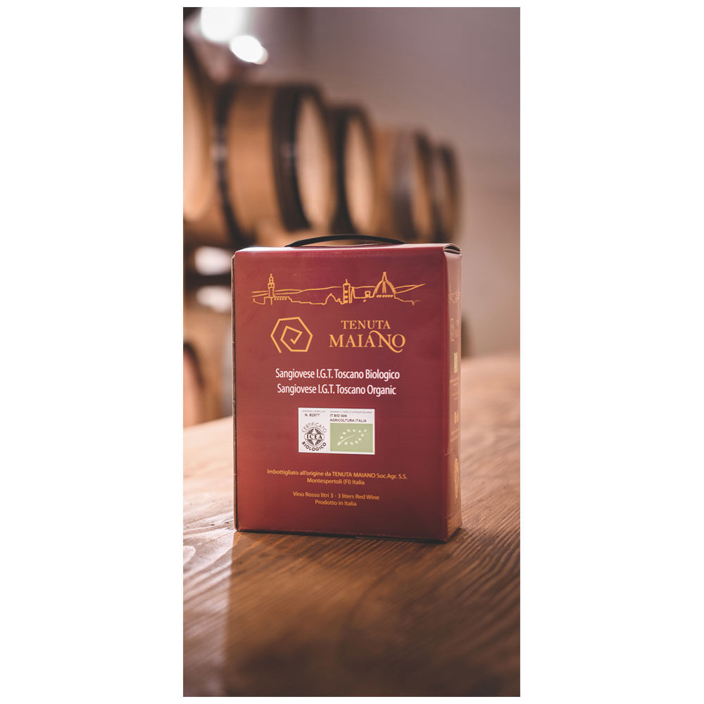 Vino rosso Sangiovese IGT Toscano bio bag in box 3 lt - Immagine 01