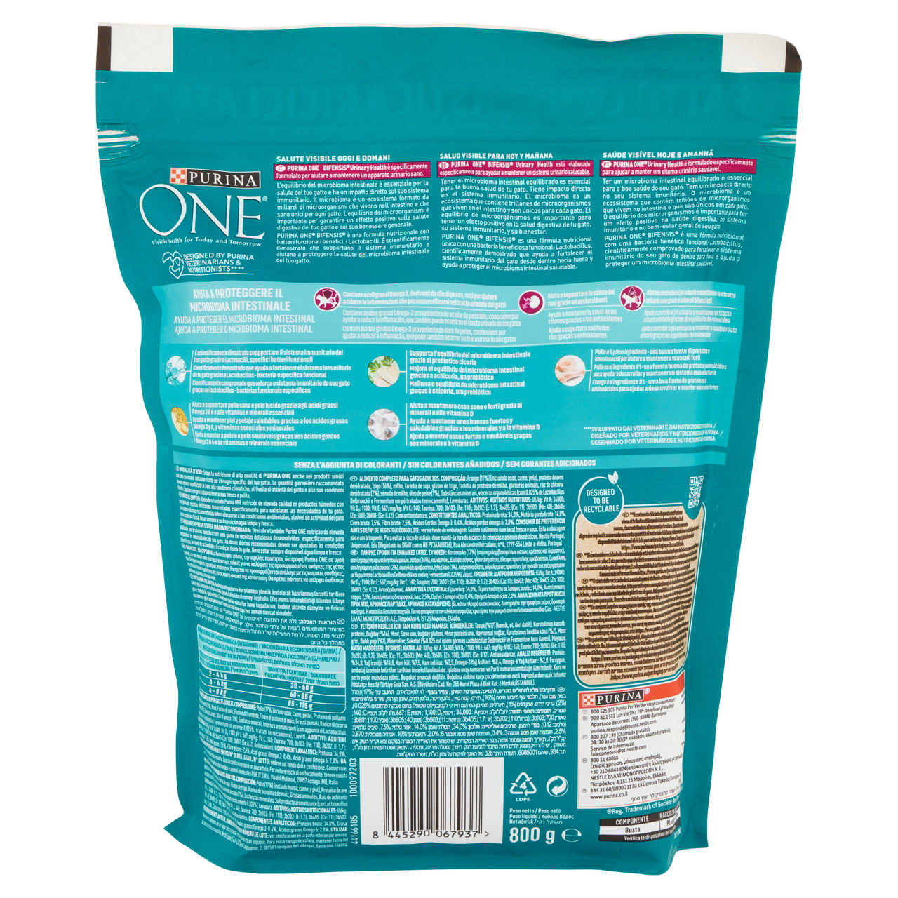 Secco gatto purina one urinary busta g 800 - Immagine 11