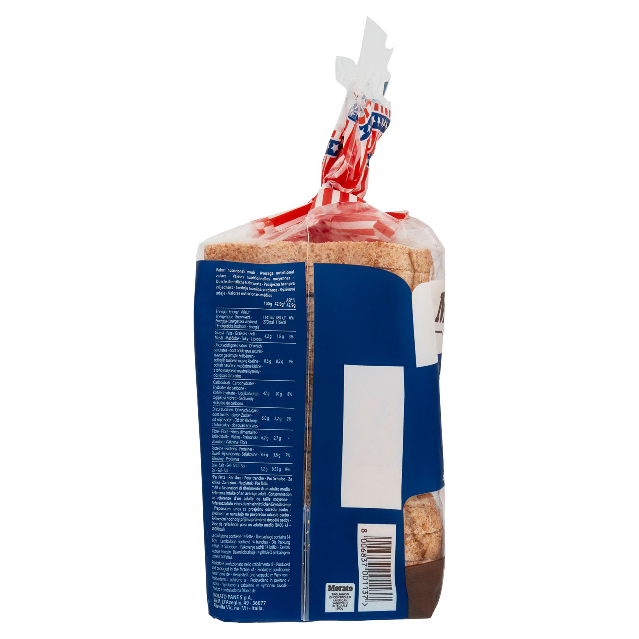 Pane integrale american sandwich morato sacchetto gr.600 - Immagine 41