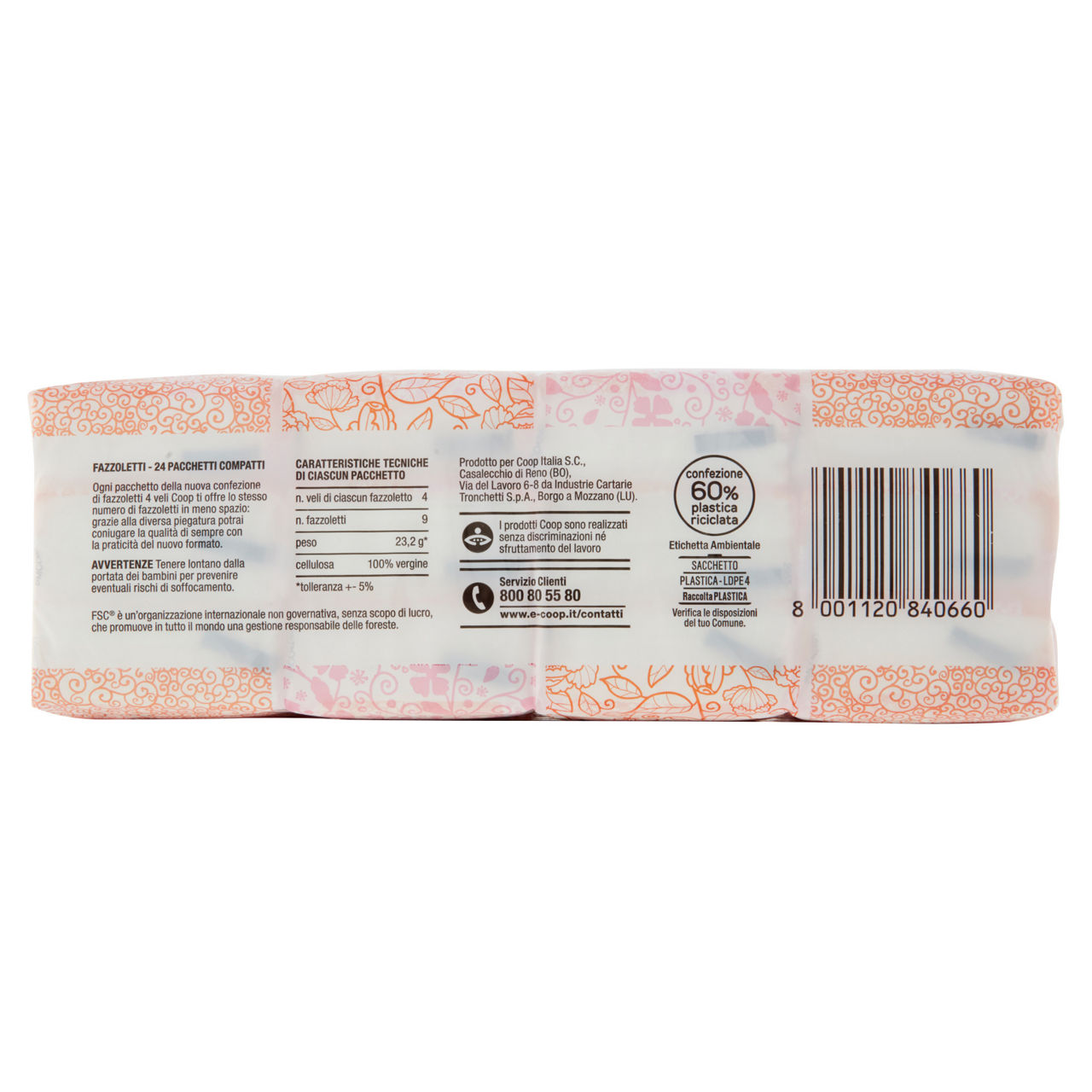 Fazzoletti di carta coop compatti fsc 4 veli pz.9x24 - Immagine 51