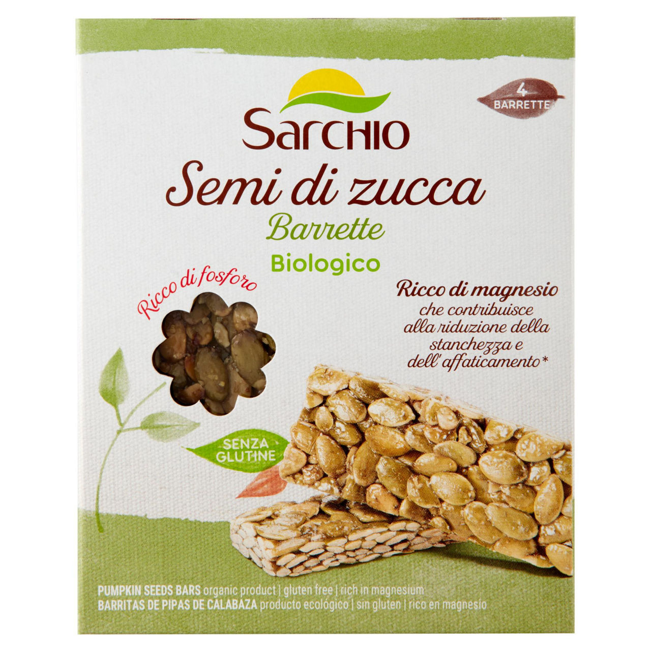 Barrette ai semi di zucca 4 pz x 20 gr - Immagine 01