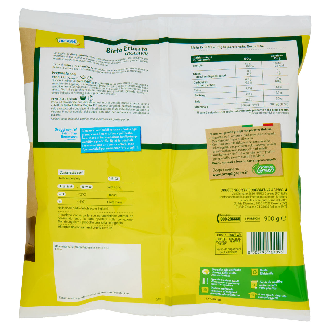 Bieta in foglia surgelata 900 gr - Immagine 21