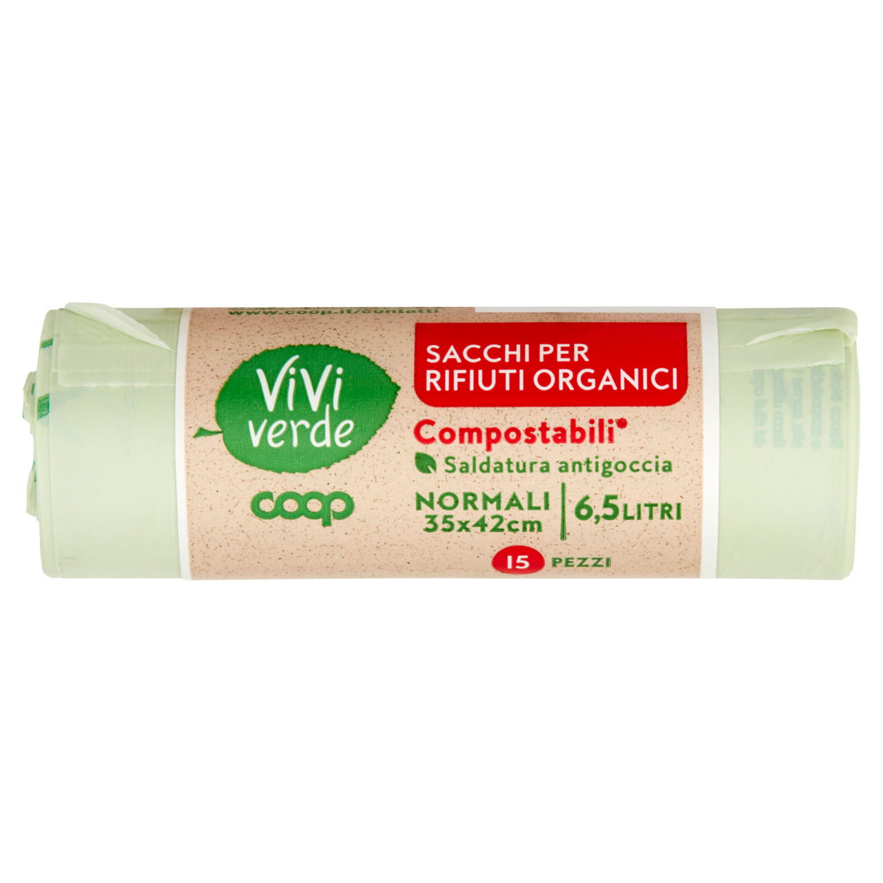 Sacchi per rifiuti umidi biodegradabili 35x42 cm 15 pz 
