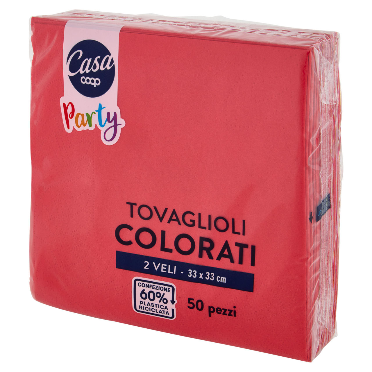 Tovaglioli rossi coop casa 2veli 33x33cm fsc pz 50 - Immagine 51