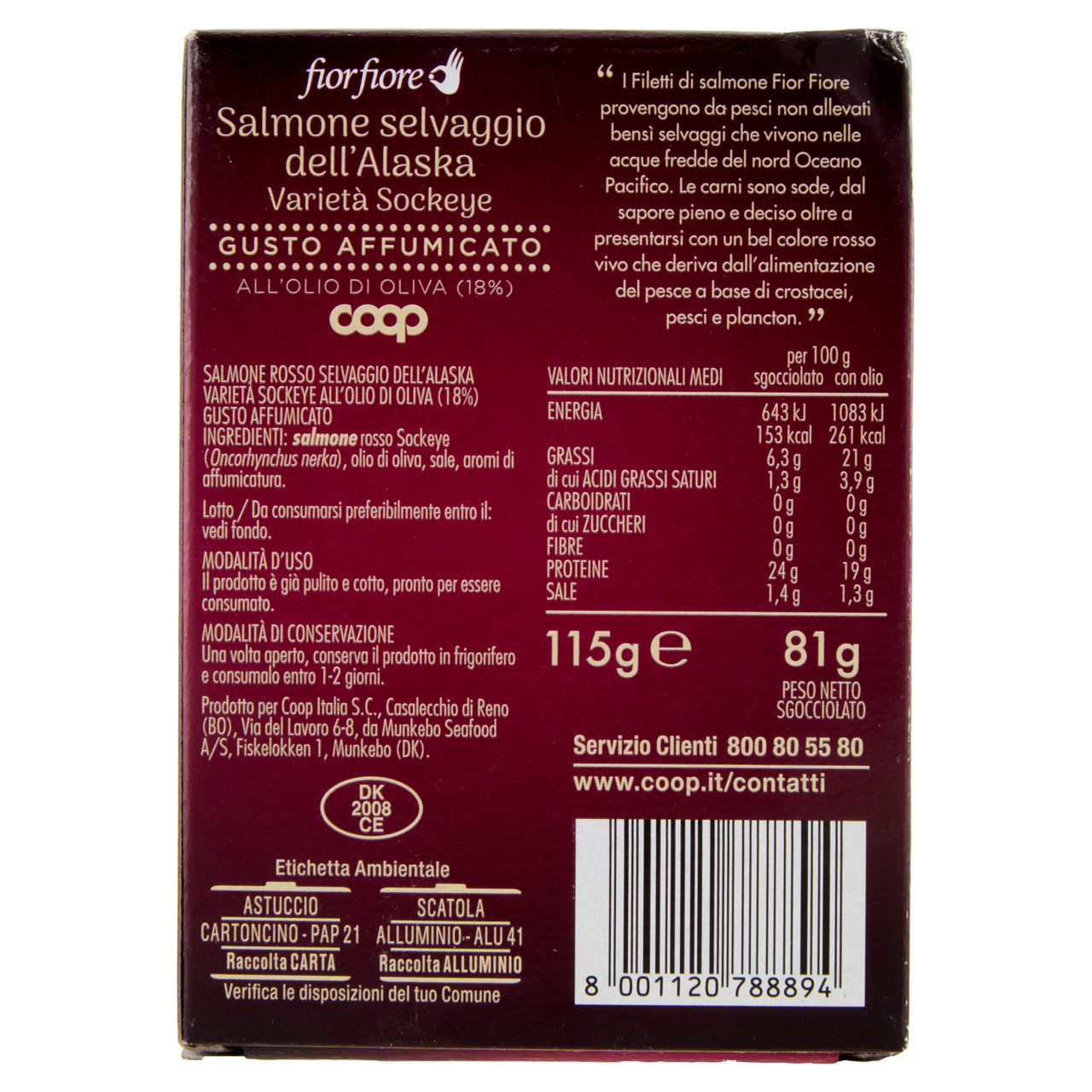 Filetti di salmone selvaggiodell'Alaska varietà Sockeye gusto affumicato 115 gr - Immagine 31