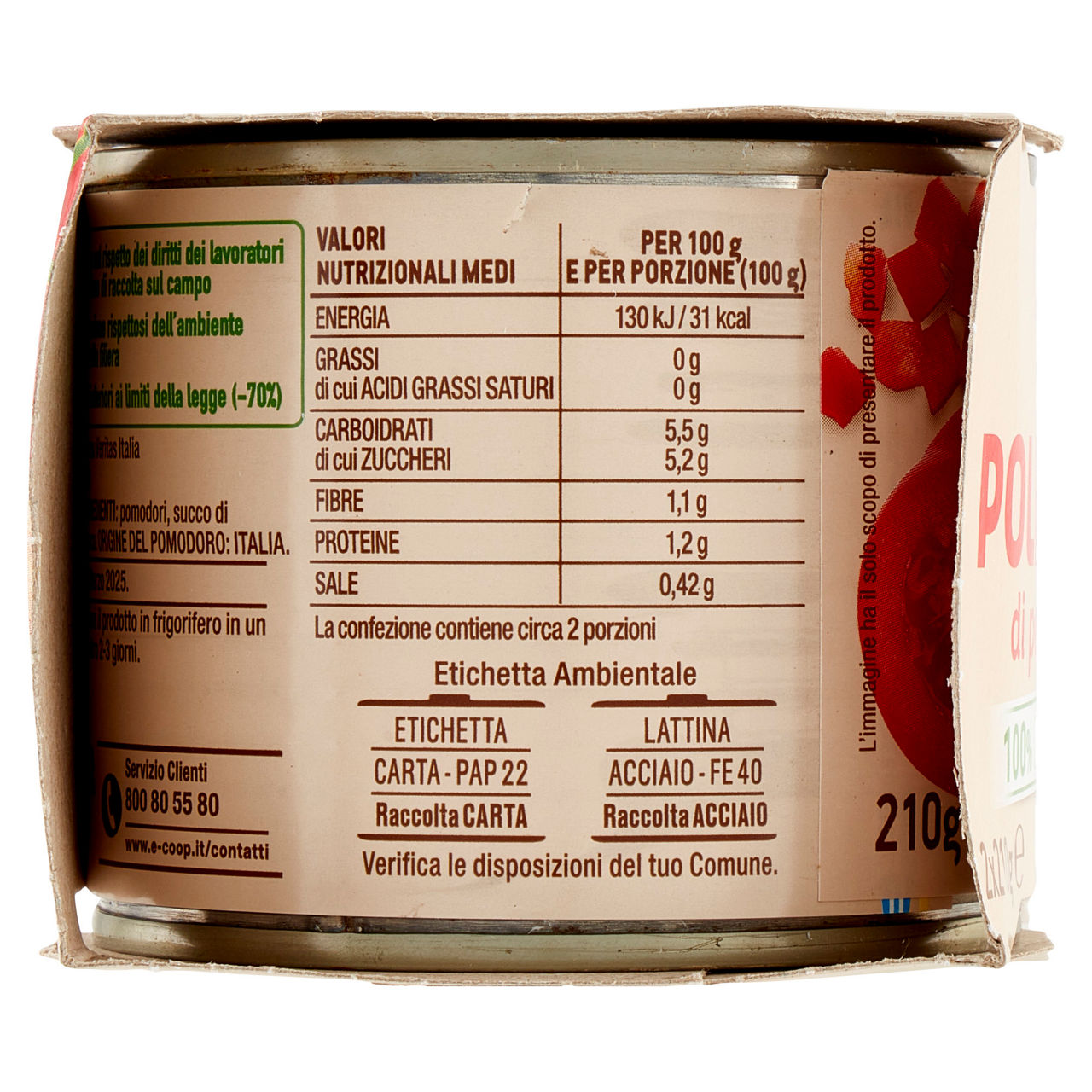 Polpa fine origine coop lattina cluster 2x210 g - Immagine 81