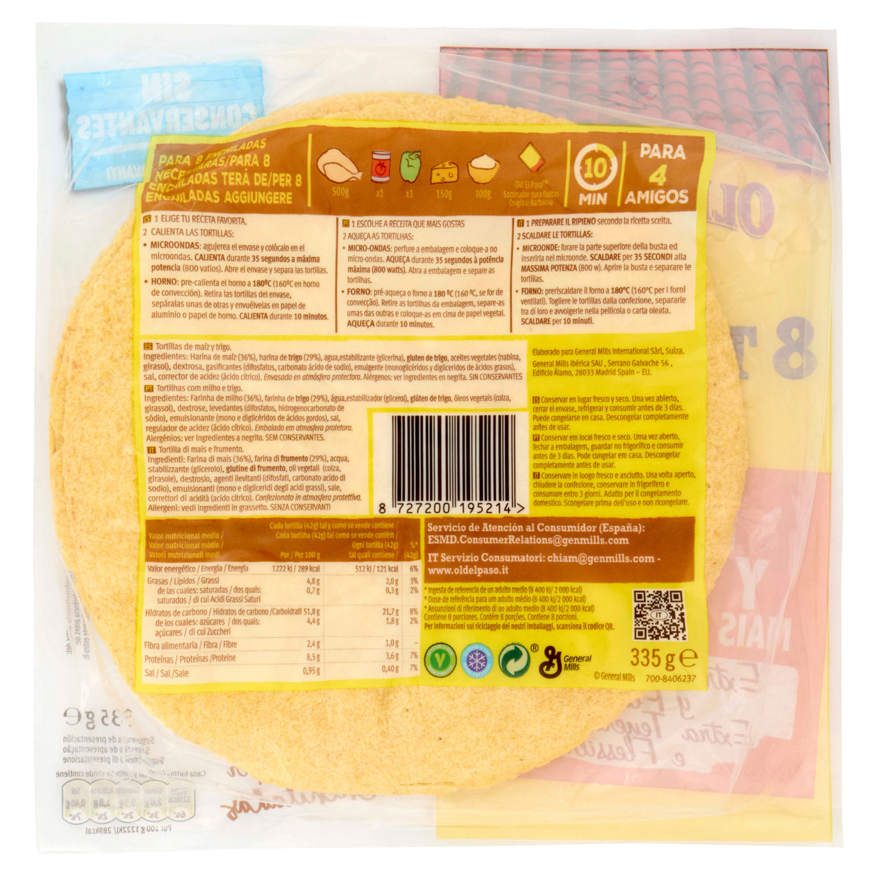 Tortillas con mais 8 pz 335 gr - Immagine 51