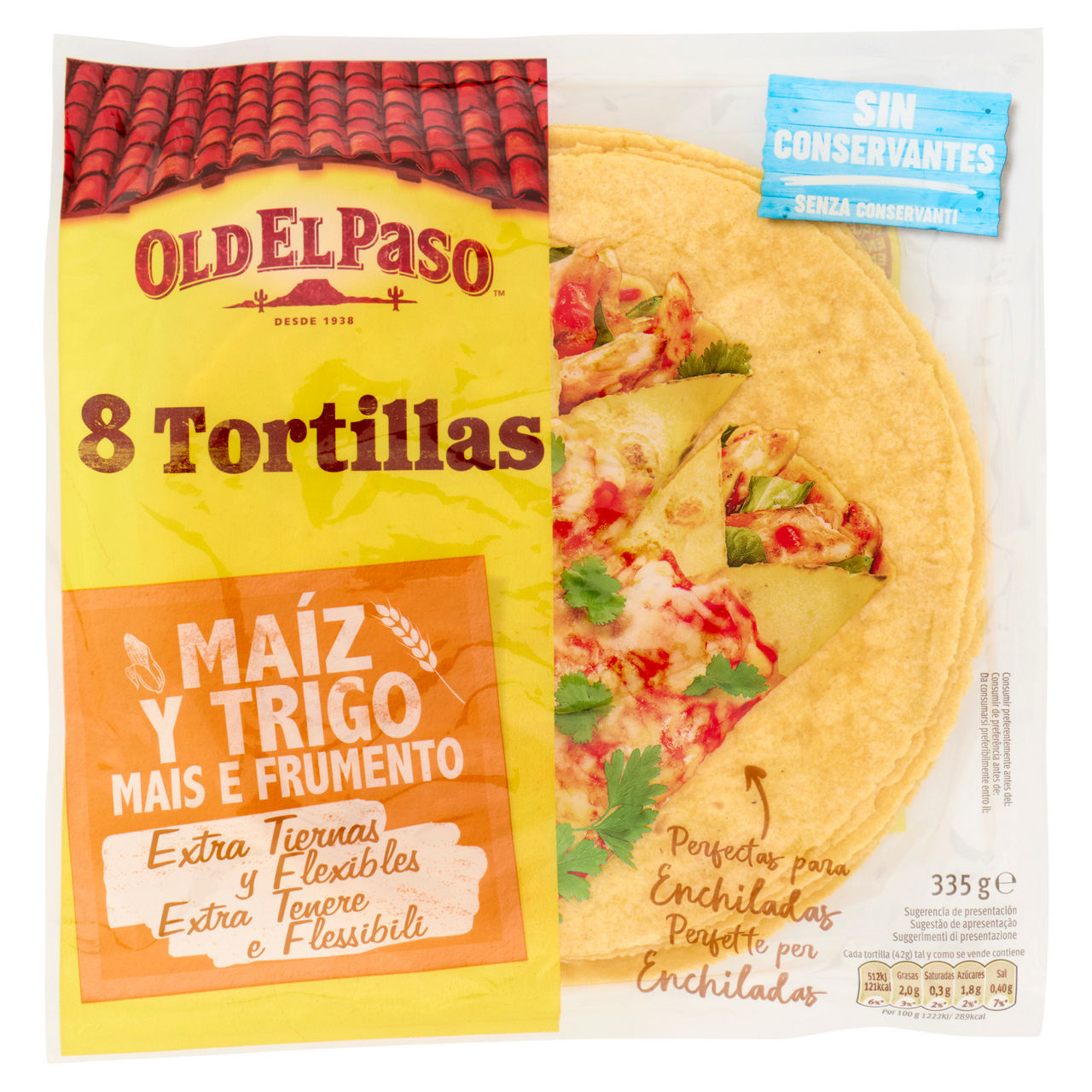 Tortillas con mais 8 pz 335 gr - Immagine 01
