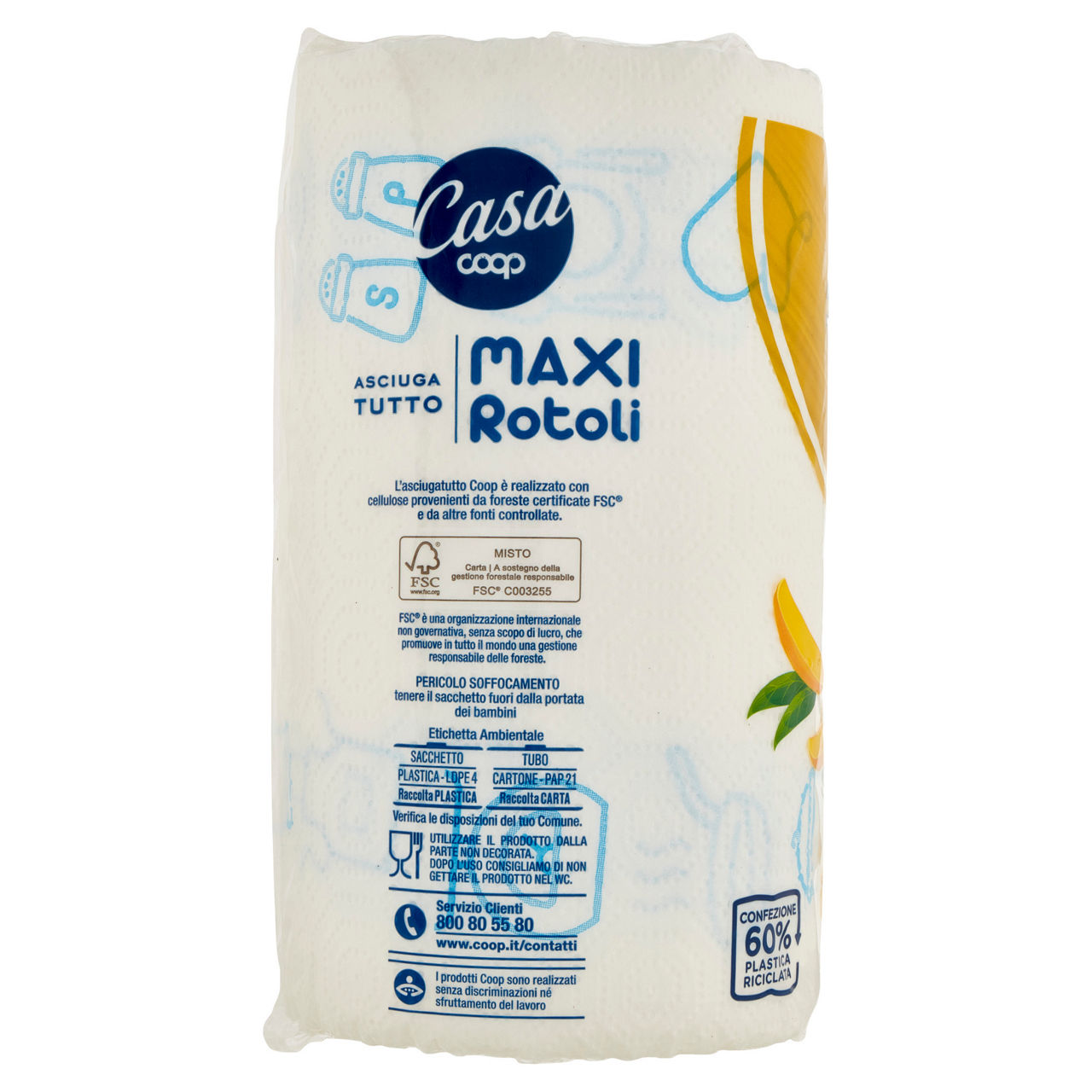 Asciugatutto coop fsc 2 veli decorati fsc 100 strappi  maxi rotoli  2pz - Immagine 61