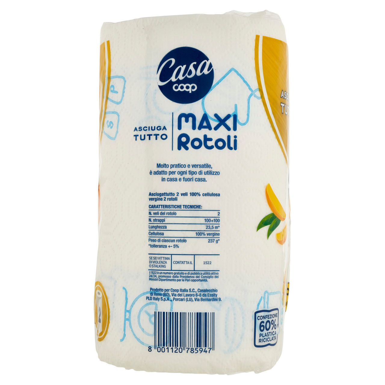 Asciugatutto coop fsc 2 veli decorati fsc 100 strappi  maxi rotoli  2pz - Immagine 31