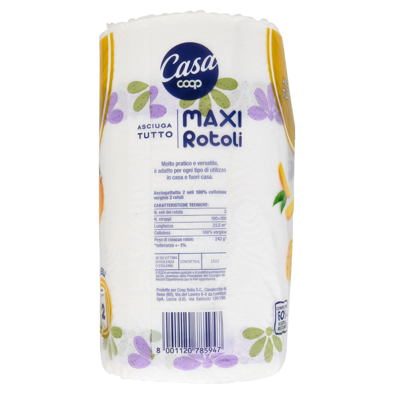 Asciugatutto Maxi rotoli decorati 100 strappi 2 veli 2 pz - Immagine 81