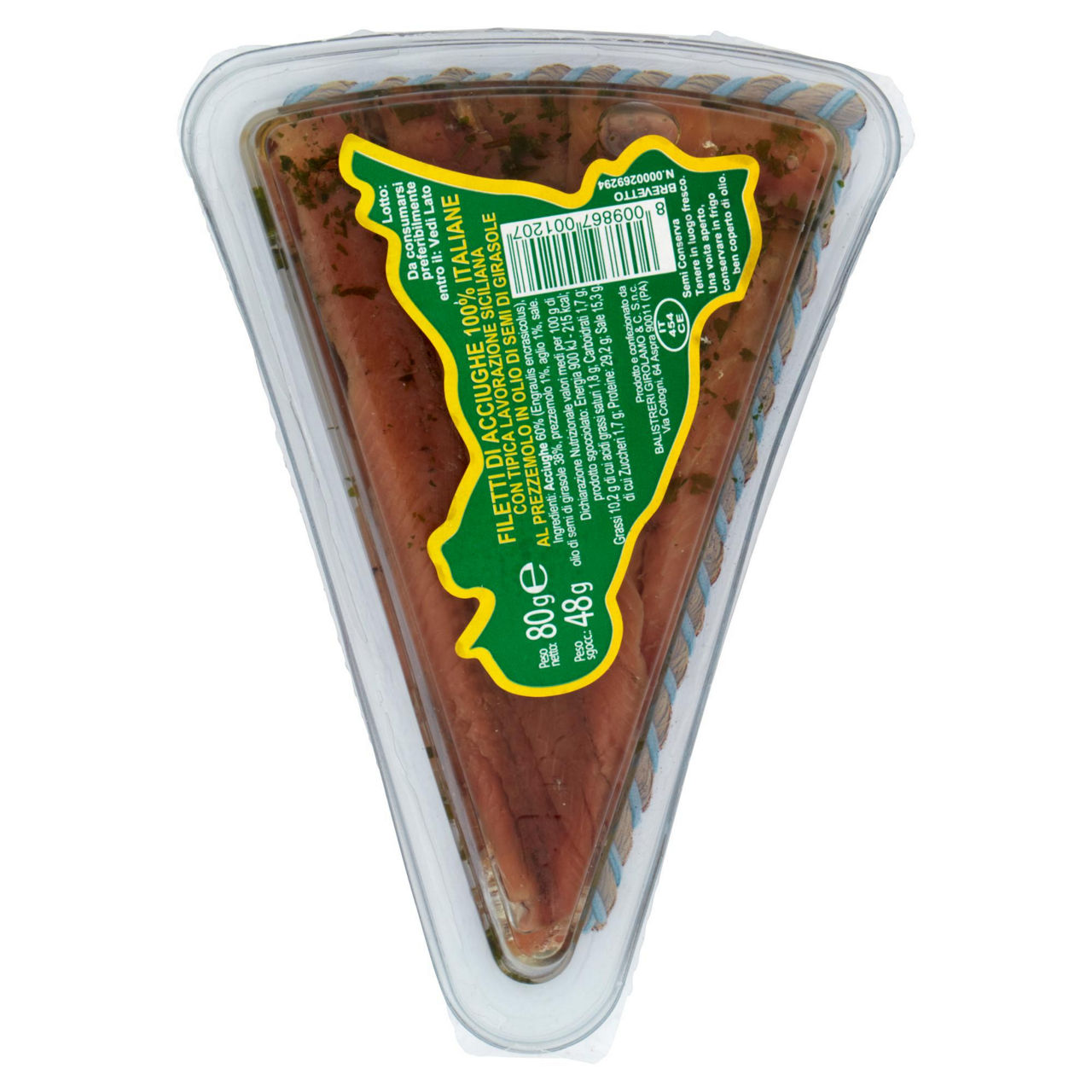 Filetti di acciughe al prezzemolo in olio di girasole 80 gr - Immagine 41