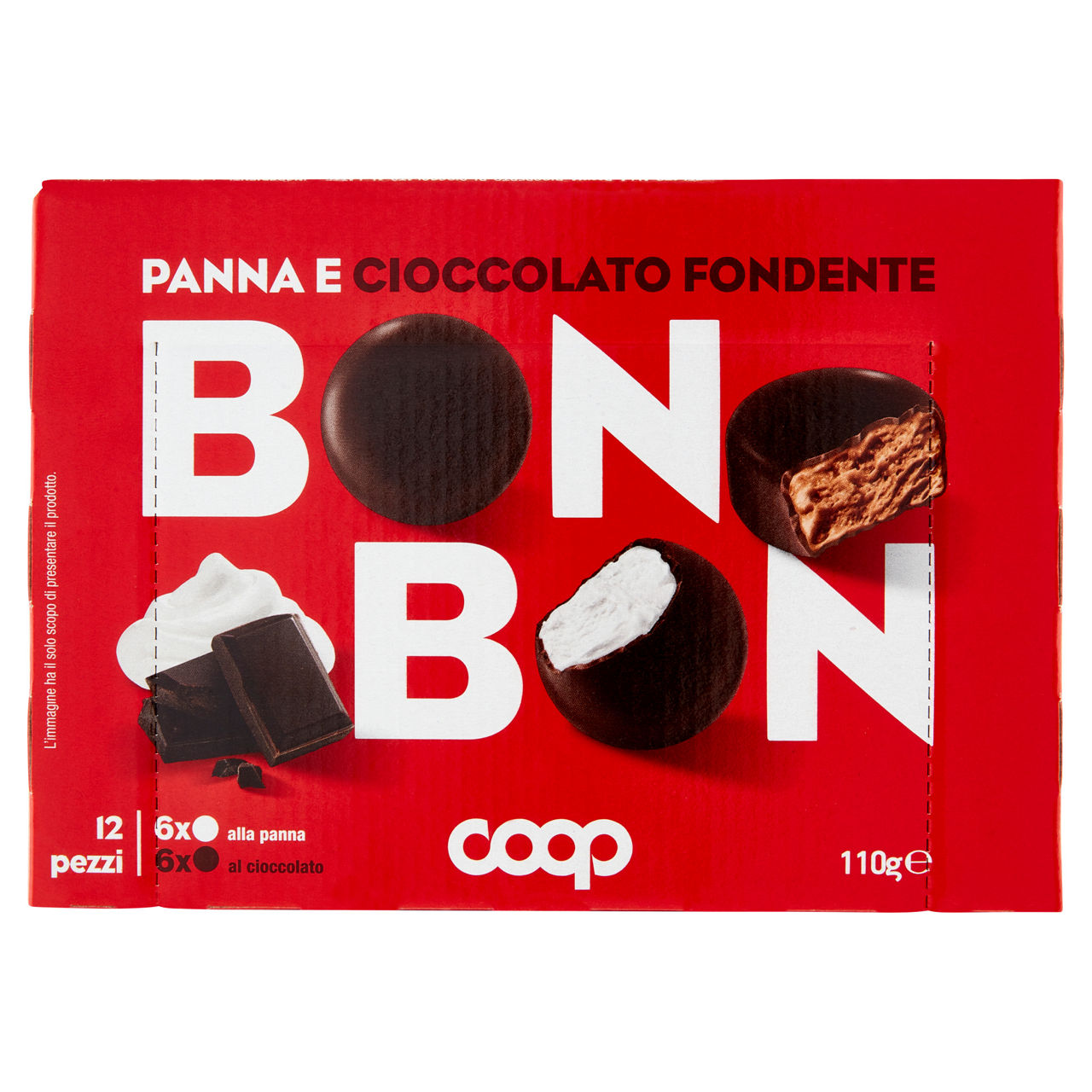 Gelato bon bon panna e cioccolato 12 pz 110 gr