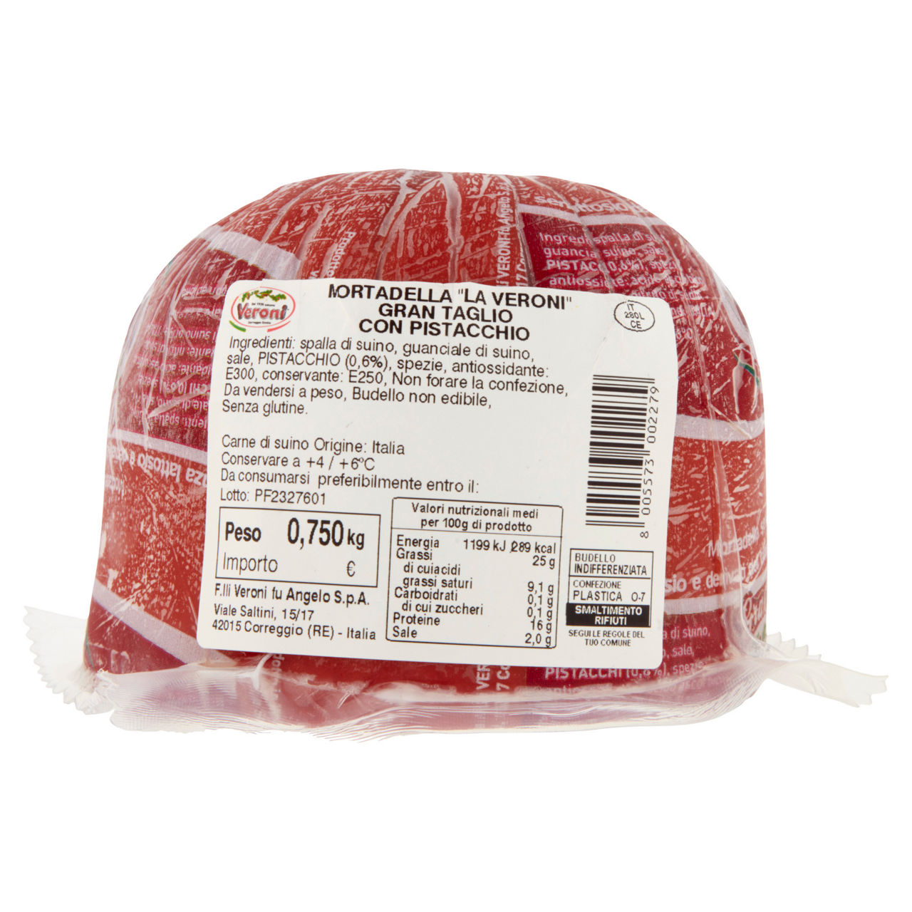 Mortadella con pistacchi a trancio 750 gr - Immagine 11