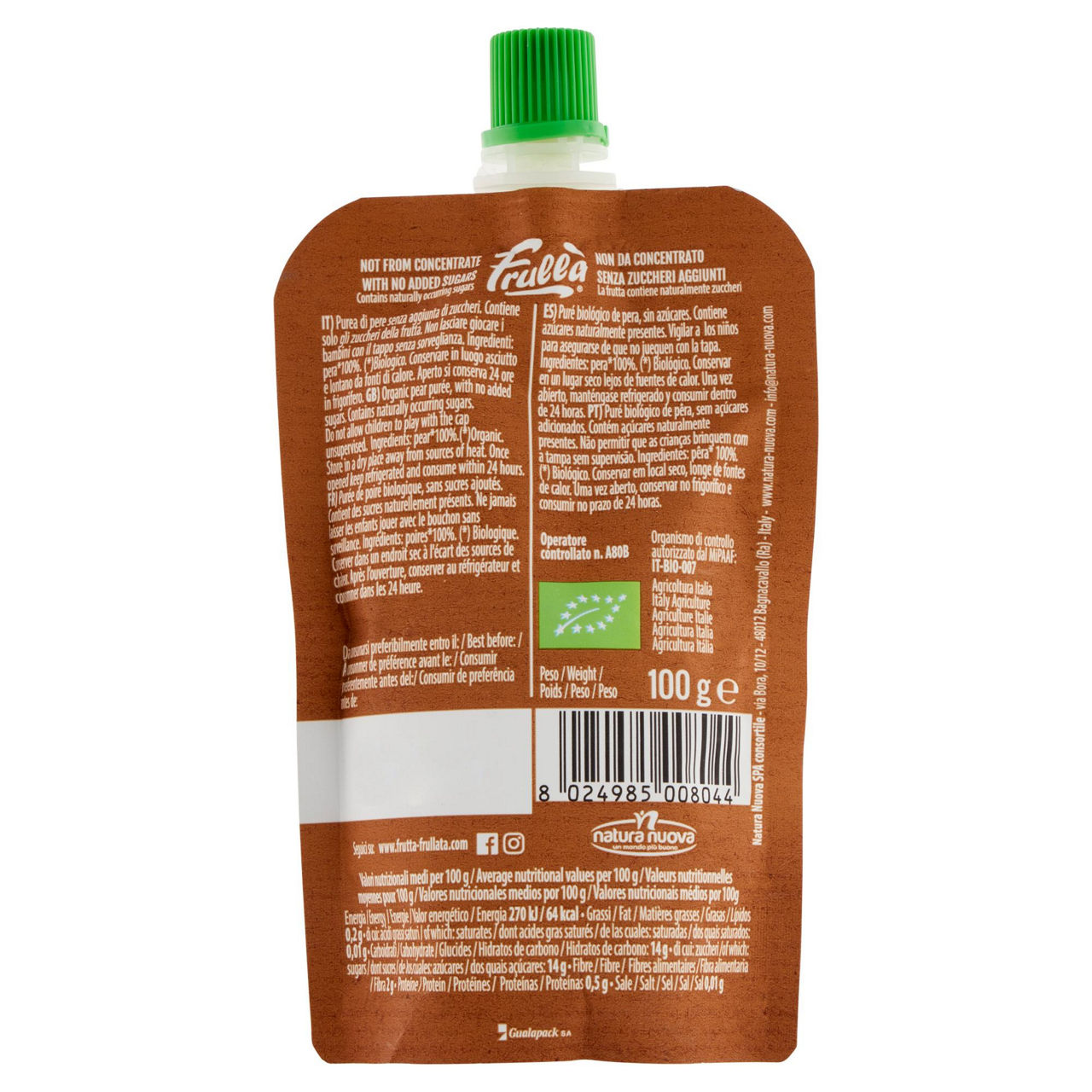 Polpa di frutta bio pera 100 gr - Immagine 31