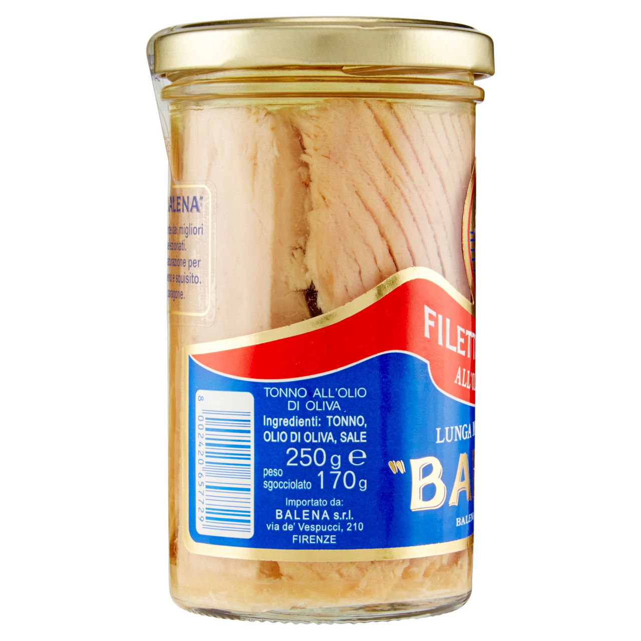 Filetti di tonno in olio oliva balena  vaso g 250 - Immagine 51