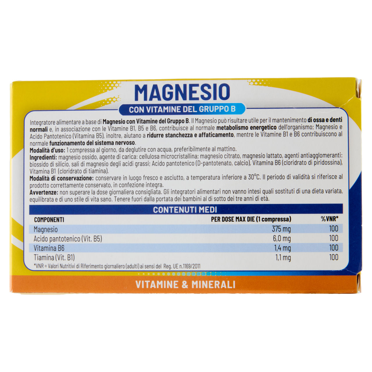 Integratore alimentare magnesio con vitamine del gruppo B 30 compresse - Immagine 51