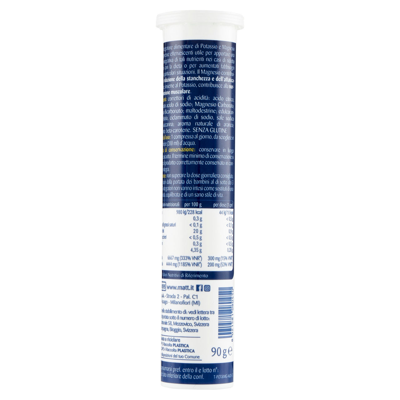 Integratore alimentare potassio e magnesio ricarica 20 compresse effervescenti - Immagine 11